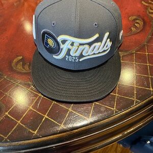 New Era Indiana Pacers Finals 2025 Snapback - Gray and Black with Yellow Trim